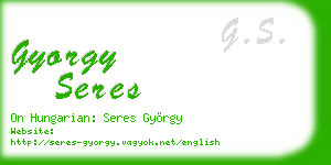 gyorgy seres business card