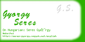 gyorgy seres business card